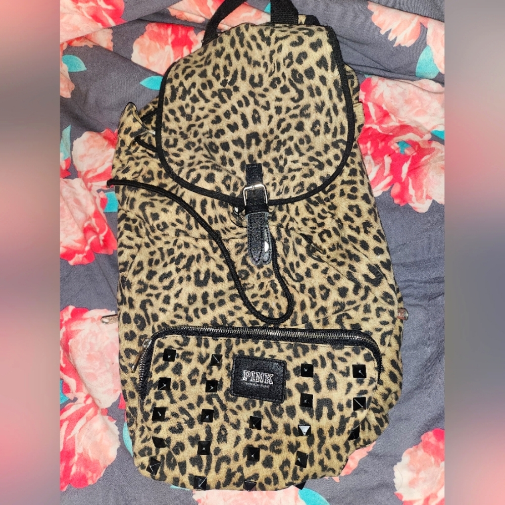 RARE Victorias Secret PINK studded backpack READ